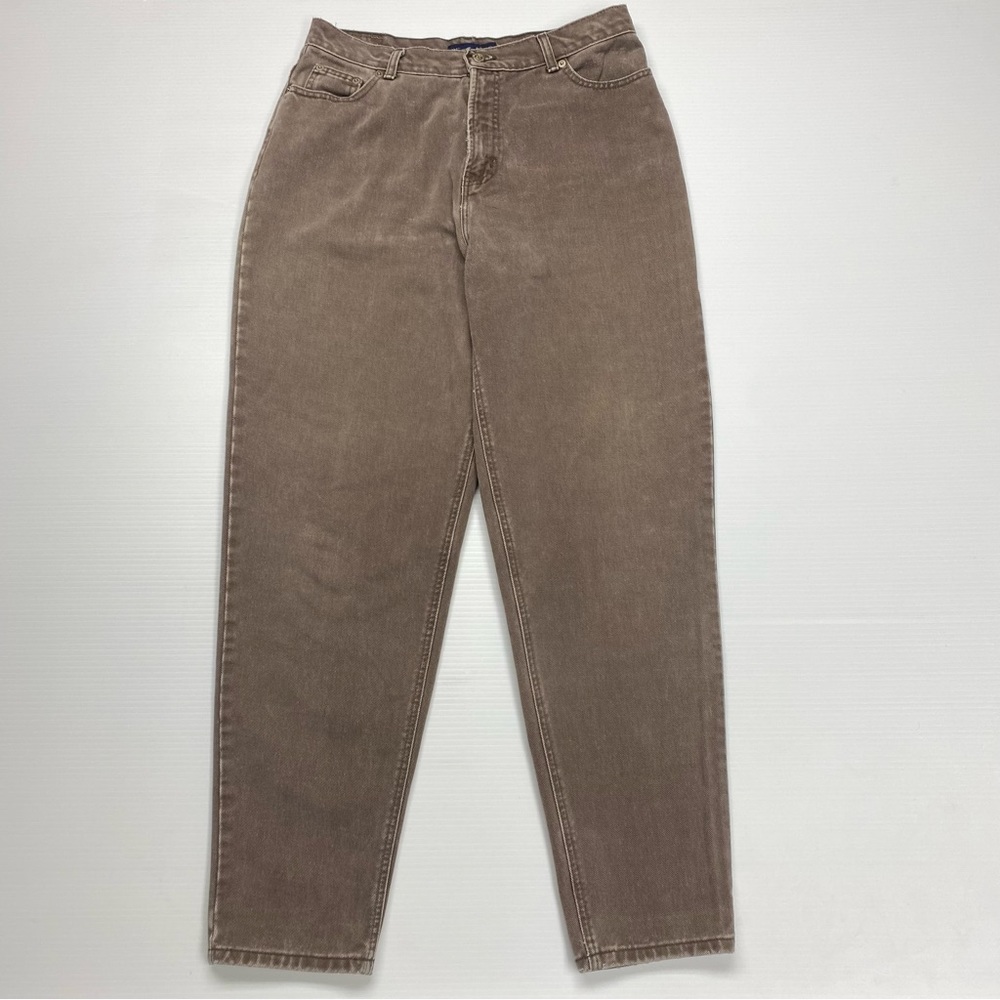 Vtg Abercrombie & Fitch Co Tapered Denim USA Made Brown Jean Pants Sz 14